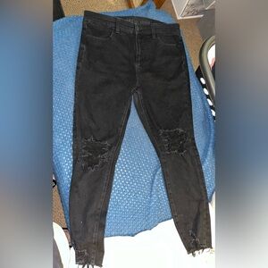 ae destroyed black jeggings